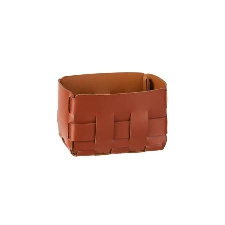 Colombo Adj Корзинка Mini Bottega, 12x19H13 см, цвет: бордо/коньяк