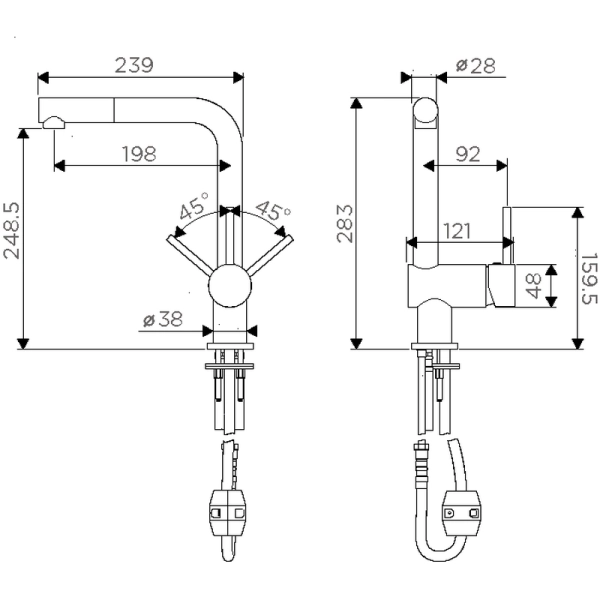 Смеситель Omoikiri Tanigawa-C 4994240 хром