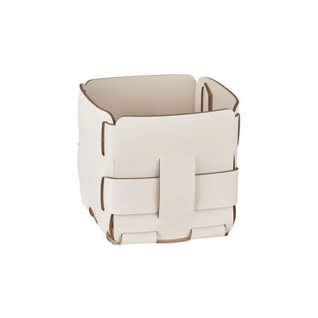 Colombo Adj Корзинка Mini Bottega, 12x12H13 см, цвет: белый/панна котта