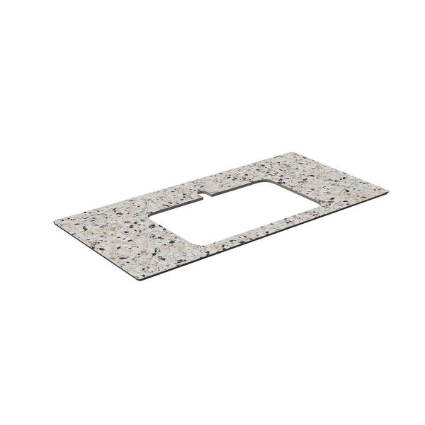 Столешница Kerama Marazzi PLAZA ПЛАЗА KM6012G0471RP100Ir2 Столешница для полувстраиваемых раковин Бричиола 100, белый натуральный