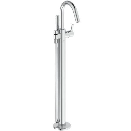 Ideal Standard Joy Смеситель для ванны, напольный, с ручным душем Stick, шланг для душа Idealflex 125см., для монтажа с A6133NU, цвет: хром