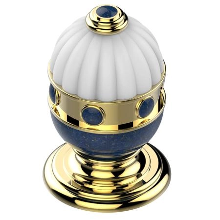 THG Cheverny Lapis Lazuli Вентиль смесителя для раковины, вставки лазурит, цвет: полированное золото