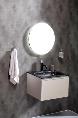Раковина моноблок Boheme Vallessi 60 антрацит керамика 838-060-A