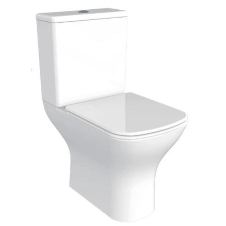 Унитаз напольный Azario Iris 600х380х77,5 безободковый с сиденьем микролифт  (AZ 8353)