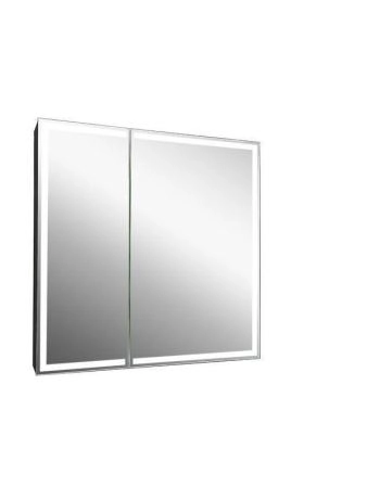 Зеркало-шкаф Континент Mirror Box black Led 800х800