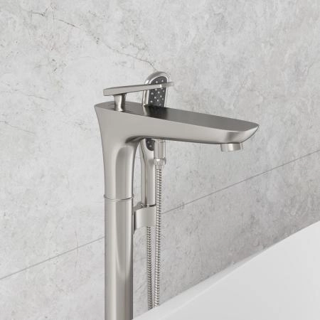 Смеситель напольный NT BAGNO NT46031 OGIO для ванны никель матовый