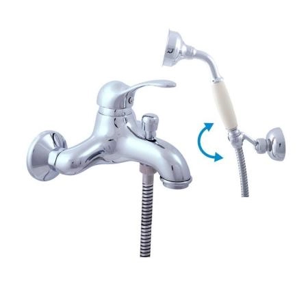 Смеситель Rav Slezak LABE L054.5/2 для ванны, цвет Хром с душем, подвижный держат.