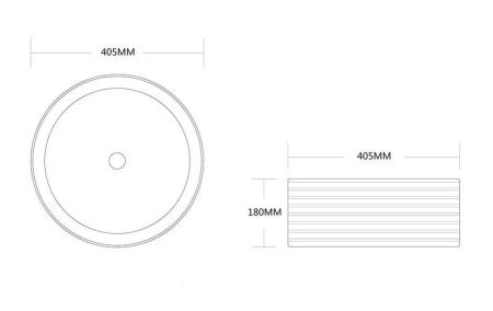 Раковина Cerutti SPA CR0051A накладная, белая, круглая, глубокая 405х405х180