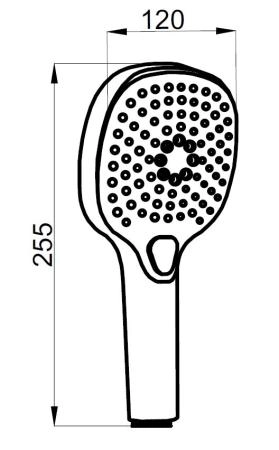 Душевой набор AZARIO NEVO: душевая лейка, шланг, держатель, черный (AZ-157860124)