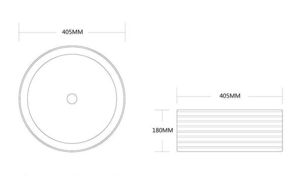 Раковина Cerutti SPA CR0051A накладная, белая, круглая, глубокая 405х405х180
