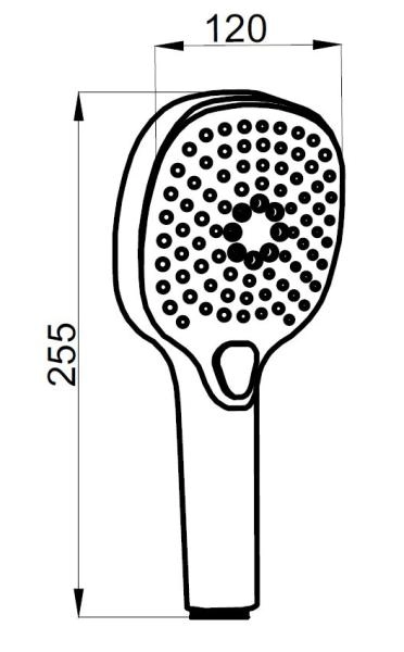 Душевой набор AZARIO NEVO: душевая лейка, шланг, держатель, черный (AZ-157860124)