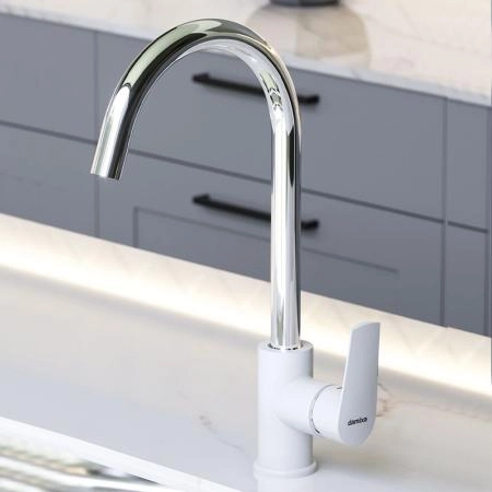 Смеситель для кухни RedBlu by Damixa Origin Balance 790730000 хром/белый