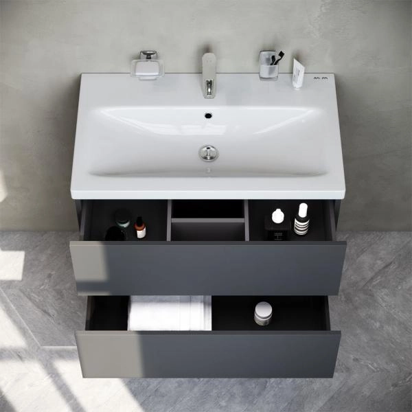 Тумба под раковину подвесная AM.PM GEM M90FHX07522GM графит матовый