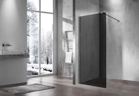 Душевая перегородка Vincea Walk-In VSW-1H100CGGM, 1000*2000, вороненая сталь, стекло тонированное