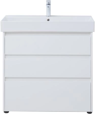 Тумба под раковину Aquanet Nova Lite 85 белый глянец (3 ящика)