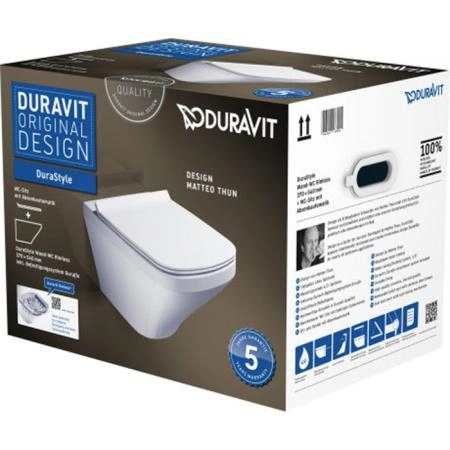 Duravit DuraStyle Комплект: подвесной унитаз Rimless 255109 37х54см.+ сиденье с SoftClose 006739