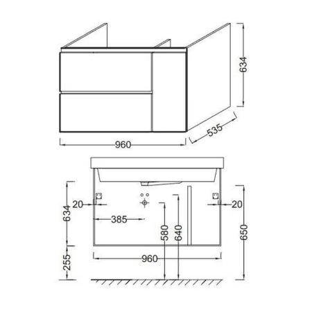 Тумба под раковину Jacob Delafon SOPRANO EB1334-E10 96 см цвет квебекский дуб