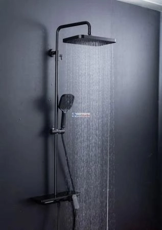 Душевая система Gappo G2496-16 черный матовый с изливом