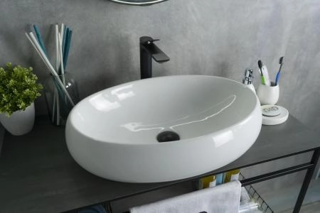 Раковина Gid N9030a 60x41 на столешницу белая
