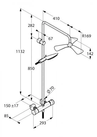 Душевая система Kludi Fizz 6709605-00 с термостатом