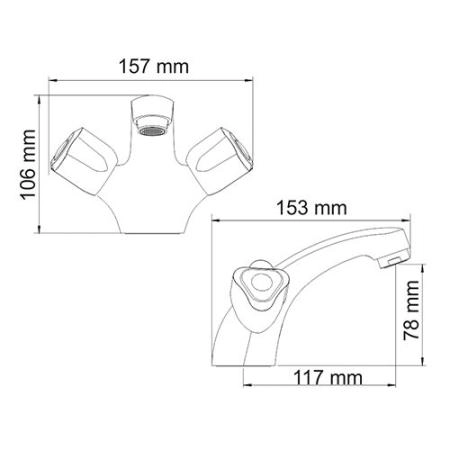 Смеситель для умывальника WasserKraft Amper 2903 хром
