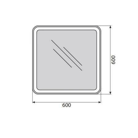 Зеркало Belbagno SPC-MAR-800-800-LED-BTN Led подсветка вкл/выкл 800x30x800