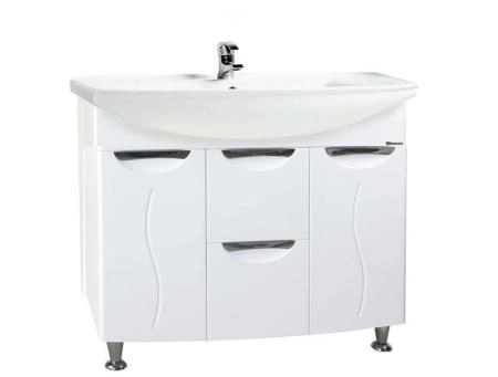 Тумба под раковину Bellezza Глория 85 с 1 ящ. с б/к (Стиль) белая