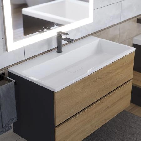 Раковина для ванной Uperwood Barsa 90 см, белая глянцевая