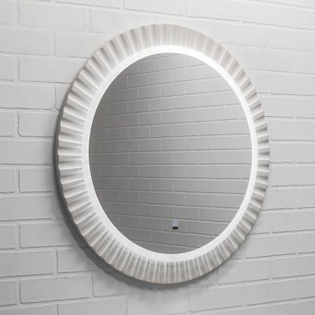 Зеркало Comforty Мадрид-70 00-00014251 круглое светодиодная подсветка бесконтактный сенсор серый шёлк