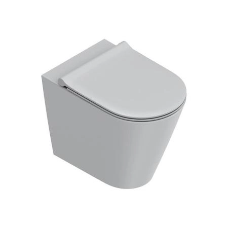 Catalano Zero Унитаз напольный 55x35см, безободковый, смыв Tornado, покрытие Twinglaze+, цвет: Cemento Satinato