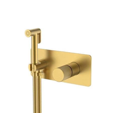 Смеситель гигиенический Boheme STICK Mat Gold LINEA 127-MG.3