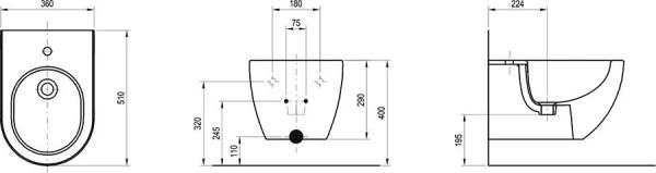 Биде Ravak Uni Chrome X01517