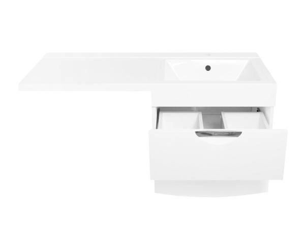 Тумба под раковину Style Line Elfante Жасмин 2 60 (2 ящ.), белая, PLUS, подвесная