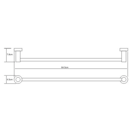 Полотенцедержатель WasserKraft Donau K-9430 штанга хром