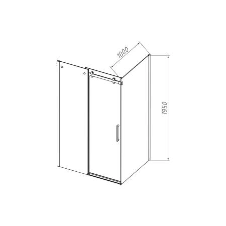Душевой уголок Vincea Como-N VSR-4CN1012CGB, 1200*1000, черный, стекло тонированное