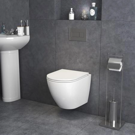 Унитаз Grossman GR-4455S (490*360*350) подвесной безободковый с тонкой крышкой