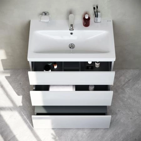 Тумба под раковину напольная AM.PM Gem S M91FSX0752WG белый глянец