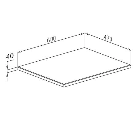 Столешница ASB-Woodline Санди массив 600*470*40