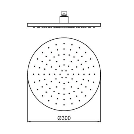 Almar Round Верхний душ круглый, 30см, латунь, цвет: Copper Brushed PVD
