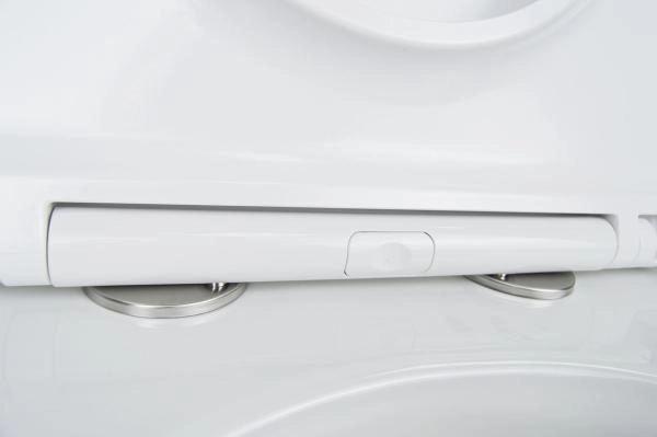 Унитаз приставной Azario 580х360х430 безободковый, быстросъемное сиденье микролифт, с системой смыва Tornado (AZ-1003D-UQ1)