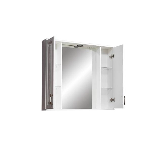 Зеркало-шкаф Stella Polar Кармела 90/С, ольха белая