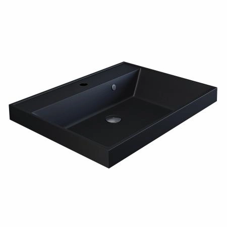 Раковина кварцевая Uperwood Classic Quartz 60 см, черная матовая, космос