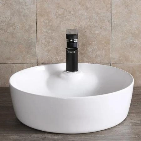 Раковина Cerutti SPA CR0090 накладная, белая, круглая, с отверстием под смеситель 440х440х130