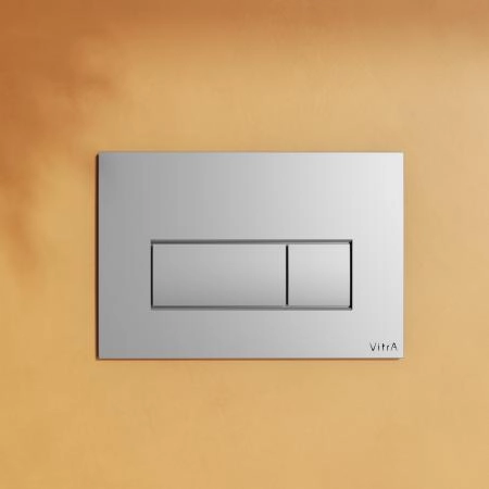 Кнопка смыва для инсталляции VitrA Root Square  740-2380 глянцевая хром двойный смыв