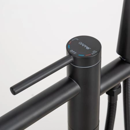 Смеситель GAPPO G3006-6 для ванны напольный, черный
