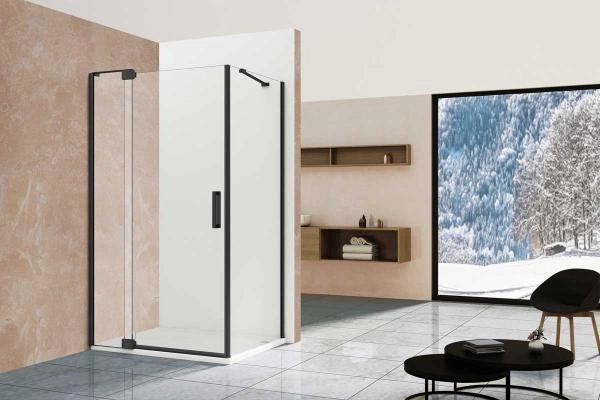 Душевой уголок Vincea Extra VSR-1E111290CGB, 1100/1200*900, черный, стекло тонированное