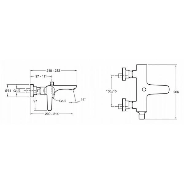 Смеситель Jacob Delafon ALEO+ E72319-CP для ванны хром