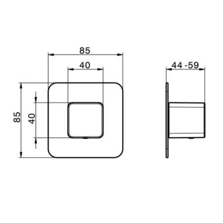 Cisal Cubic Смеситель для душа, встраиваемый, цвет: хром