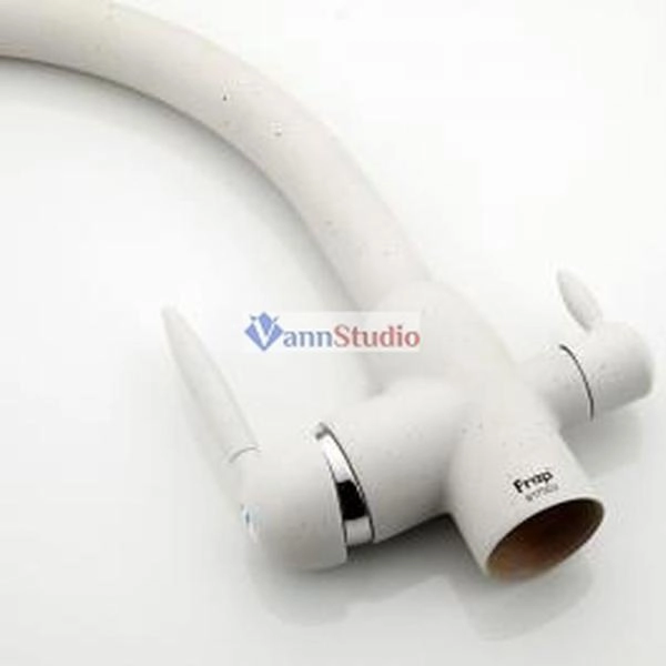 Смеситель для кухни Frap F4399-8 с краном для фильтр/воды белый