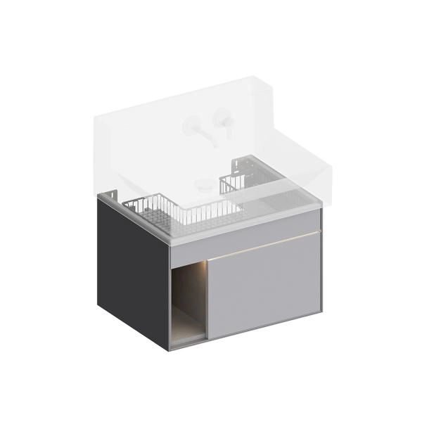 Тумба Kerama Marazzi TECNOLOGICA M ТЕКНОЛОДЖИКА М LO.M.65\GRAY ба Logica M/Лоджика М подвесная 2 выдвижных ящика 65, серый